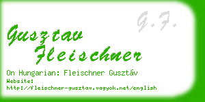 gusztav fleischner business card