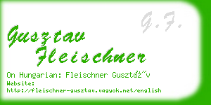 gusztav fleischner business card